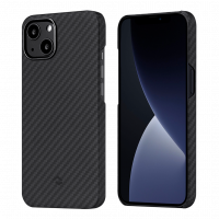 Чехол PITAKA MagEZ Case 2 для iPhone 13 чёрный карбон - Twill (KI1301M)