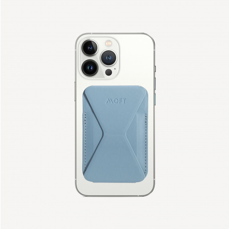 Подставка-кошелёк для iPhone с MagSafe MOFT SNAP-ON голубой (Windy Blue)