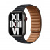 Ремешок Gurdini Leather Link для Apple Watch 42/44/45/49 мм черный (Midnight)