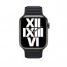 Ремешок Gurdini Leather Link для Apple Watch 42/44/45/49 мм черный (Midnight) - фото № 2