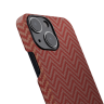Чехол PITAKA MagEZ Case 2 для iPhone 13 красный карбон ёлочка Herringbone (KI1307M) - фото № 3