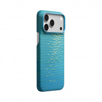 Чехол PITAKA Edge Case для iPhone 18 Pro Max / 17 Pro Max - Lucid Blue