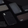 Чехол Gurdini Premium Alcantara для iPhone X / iPhone Xs чёрный - фото № 5