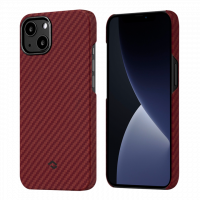 Чехол PITAKA MagEZ Case 2 для iPhone 13 красный карбон - Twill (KI1309M)