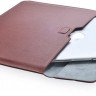 Чехол-папка Gurdini Sleeve с подставкой для MacBook 13-14" коричневый - фото № 4