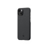 Чехол PITAKA MagEZ Case 3 для iPhone 14 черно-серый кевлар 1500D Twill (KI1401) - фото № 2