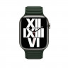 Ремешок Gurdini Leather Link для Apple Watch 42/44/45/49 мм зеленый (Sequoia Green) - фото № 2