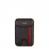 Кожаный магнитный кошелек Vaja V-Mag Mini Wallet черный/красный (GTR Floater Black and Rosso)