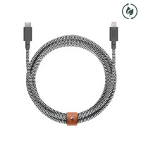 Кабель Native Union Belt Cable XL USB-C to Lightning 3 м зебра