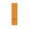 Ремешок Gurdini Leather Link для Apple Watch 42/44/45/49 мм оранжевый (Califorina Poppy) - фото № 3