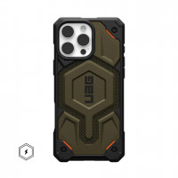 Чехол UAG Monarch Pro Kevlar с MagSafe для iPhone 16 Pro Max зеленый кевлар (Kevlar Element Green)