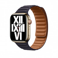 Ремешок Gurdini Leather Link для Apple Watch 38/40/41 мм темно-синий (Ink)