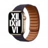 Ремешок Gurdini Leather Link для Apple Watch 38/40/41 мм темно-синий (Ink)