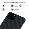 Чехол PITAKA MagEZ Case для iPhone 11 Pro чёрный карбон - Twill (KI1101) - фото № 3