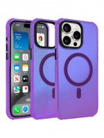 Чехол Gurdini Asty с MagSafe для iPhone 15 Pro Max фиолетовый
