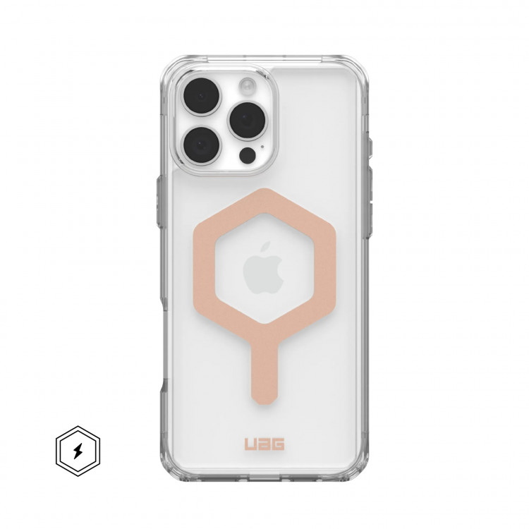 Чехол UAG Plyo с MagSafe для iPhone 16 Pro Max прозрачный/розовое золото (Ice/Rose Gold)