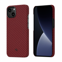 Чехол PITAKA MagEZ Case 2 для iPhone 13 mini красный карбон - Twill (KI1309)