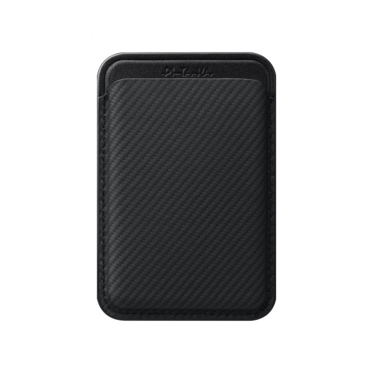 Магнитный кошелек PITAKA Magnetic Woven Wallet - черный Black/Grey (Twill)