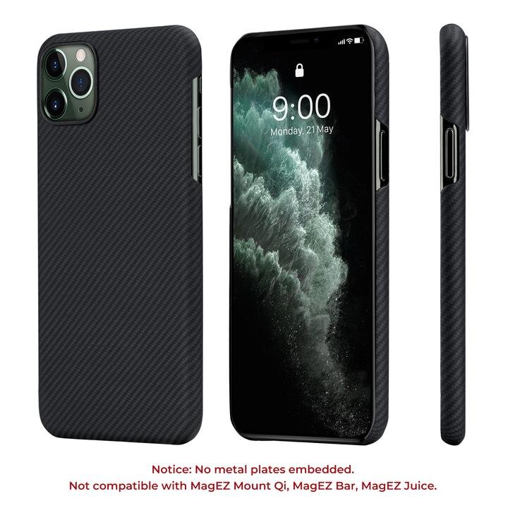 Чехол PITAKA Air Case для iPhone 11 Pro Max чёрный карбон - Twill (KI1101MA)