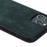 Чехол Gurdini Premium Alcantara для iPhone 11 Pro Max тёмно-зеленый - фото № 4