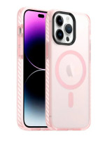Чехол Gurdini Nano с MagSafe для iPhone 15 Pro розовый
