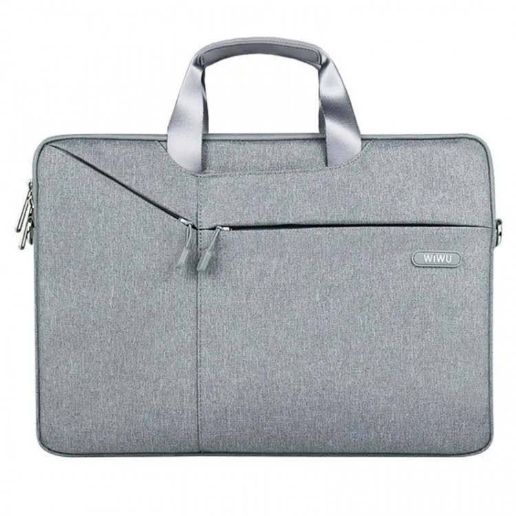 Сумка для ноутбука WiWU Gent Business Handbag 15.6" светло-серая (Light Grey)