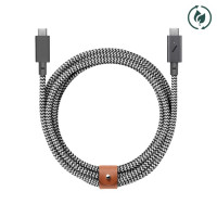 Кабель Native Union Belt Cable Pro USB-C to USB-C 2.4 м зебра