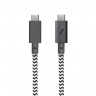 Кабель Native Union Belt Cable Pro USB-C to USB-C 2.4 м зебра - фото № 2