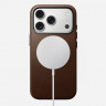 Кожаный чехол Nomad Traditional Leather Case для iPhone 17 Pro коричневый (Brown) - фото № 2