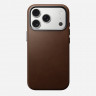Кожаный чехол Nomad Traditional Leather Case для iPhone 17 Pro коричневый (Brown) - фото № 8