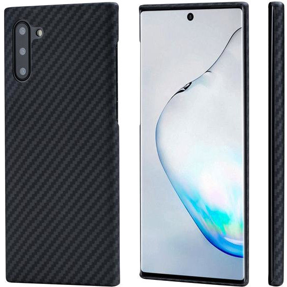 Чехол PITAKA MagEZ Case для Samsung Galaxy Note 10 чёрный карбон Twill (KN1001) поврежденная упаковка