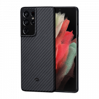 Чехол PITAKA MagEZ Case для Samsung Galaxy S21 Ultra чёрный карбон - Twill (KS2101U)