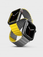 Силиконовый ремешок Uniq Revix для Apple Watch 42/44/45 мм желтый/серый