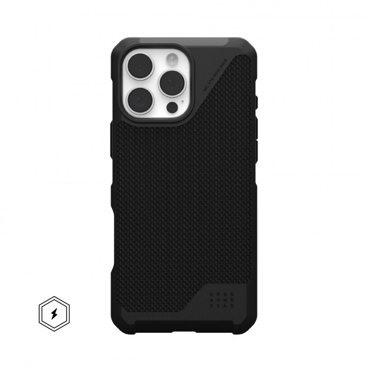 Чехол UAG Metropolis LT с MagSafe для iPhone 16 Pro Max черный (Kevlar Black)