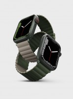 Силиконовый ремешок Uniq Revix для Apple Watch 42/44/45 мм зеленый/серо-бежевый
