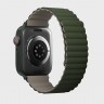 Силиконовый ремешок Uniq Revix для Apple Watch 42/44/45 мм зеленый/серо-бежевый - фото № 3