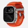 Ремешок Nomad Rocky Point Band для Apple Watch 49/46/45/44 мм оранжевый/титан (Magma/Natural)