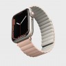 Силиконовый ремешок Uniq Revix для Apple Watch 42/44/45 мм розовый/бежевый - фото № 2