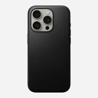 Кожаный чехол Nomad Modern Leather Case MagSafe для iPhone 15 Pro Max черный (Black)