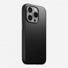 Кожаный чехол Nomad Modern Leather Case MagSafe для iPhone 15 Pro Max черный (Black) - фото № 4
