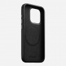 Кожаный чехол Nomad Modern Leather Case MagSafe для iPhone 15 Pro Max черный (Black) - фото № 5