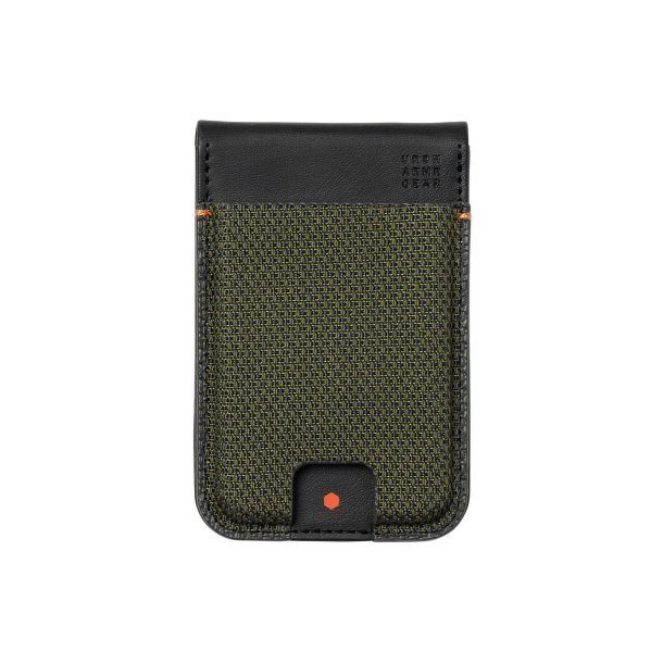 Магнитный кошелек-подставка UAG Metropolis Kevlar MagSafe Wallet зеленый кевлар (Kevlar Element Green)