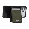 Магнитный кошелек-подставка UAG Metropolis Kevlar MagSafe Wallet зеленый кевлар (Kevlar Element Green) - фото № 6