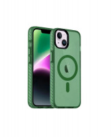 Чехол Gurdini Nano с MagSafe для iPhone 15 Plus зеленый