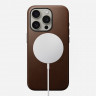 Кожаный чехол Nomad Modern Leather Case MagSafe для iPhone 15 Pro Max коричневый (Brown) - фото № 2