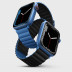 Силиконовый ремешок Uniq Revix для Apple Watch 42/44/45 мм синий/черный