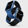 Силиконовый ремешок Uniq Revix для Apple Watch 42/44/45 мм синий/черный