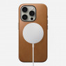 Кожаный чехол Nomad Modern Leather Case MagSafe для iPhone 15 Pro Max светло-коричневый (English Tan) - фото № 2