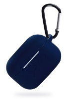 Силиконовый чехол Gurdini Soft Touch с карабином для AirPods Pro темно-синий
