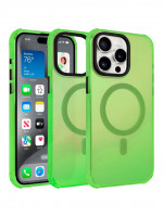 Чехол Gurdini Asty с MagSafe для iPhone 15 зеленый